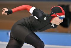 【女子５００メートル】４０秒５０の大会新記録で優勝した山本彩瑛（大樹）。１０００メートルも大会新をマークし２冠を遂げた