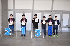 男子５００メートルの上位入賞者