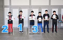 男子１５００メートルの上位入賞者