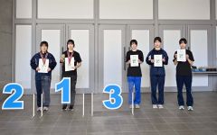 女子５００メートルの上位入賞者
