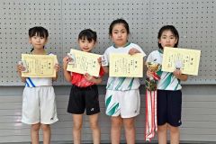 ３年以下女子の入賞者。右が優勝した松岡祐乃