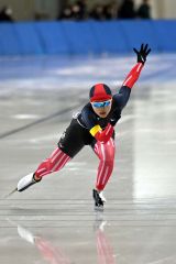 【女子１０００メートル】ストレートで一気に加速する奥秋静子（帯三条）