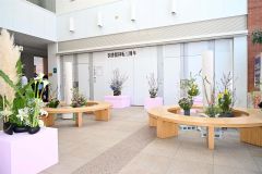 生け花で春の気配を 日本華道院十勝支部 9日まで帯広図書館 6