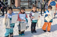幼児の部で表彰された選手たち
