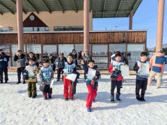 小学３、４年男子で表彰された選手たち