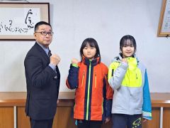 屈足南小の金田姉妹、スキー技術選手権へ抱負