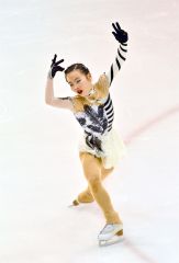 【ジュニアクラス女子・フリー】１０位の森若夏希（金野和彦撮影）