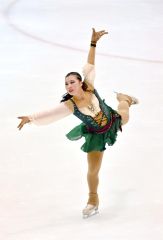 【ジュニアクラス女子・フリー】総合５位の佐々木望凪（金野和彦撮影）