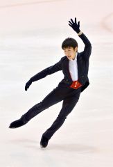 【ジュニアクラス男子・フリー】総合７位の島崎樹慶（金野和彦撮影）