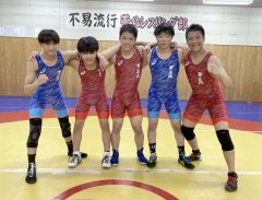 帯北レスリング部　団体戦初のベスト８進出へ闘志　２７日から全国高校選抜大会