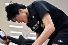 ＪＫＡのワットバイク測定体験会に十勝の高校生スピードスケート選手４４人参加 21