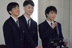 シラカバ商品開発の成果発表　池田高２年生