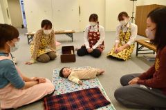 陸別町保健福祉センターで就業体験する学生