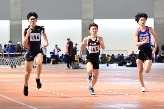 宮本６０ｍで大会タイ７秒２、３００ｍも１位　十勝室内陸上大会