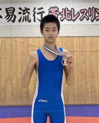 帯広レスリングクラブの熊澤晴生（帯翔陽中）難敵破って全国Ｖ　Ｕ１３ジャパンオープントーナメント