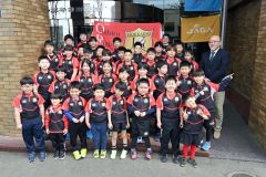 帯広ラグビースクール１３日に開校式　生徒６０人気合十分