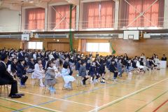 入学式会場の様子（帯広啓西、助川かおる通信員撮影）