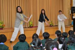 帯広第二ひまわり幼稚園入園式（９日、金野和彦撮影）