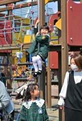 帯広第二ひまわり幼稚園入園式８（９日、金野和彦撮影）