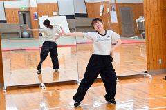 ダンスサークル「Ｂａｌｌｏｏｎ」を創設した畜大の竹澤さん（畜大武道場）