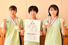 杉野、渋谷、林が活躍の北北海道準Ｖ　バドミントン全日本中学生選手権大会