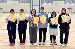 大内・阿部組が女子５度目Ｖ　男子は大嶋・廣江組制す　スポーツプラス杯全十勝インドアソフトテニス大会
