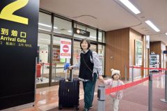 家族連れなどの多くの帰省客や観光客が訪れていた。（２６日午前８時半ごろ、とかち帯広空港で）
