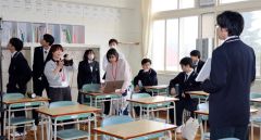 上士幌高校ポスター作りの撮影会が行われた
