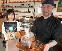 シフォンケーキで今年もコラボ　本別・松月堂＆中札内・ハレノヒ珈琲店