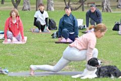 開花前の桜の下で「Ｓａｋｕｒａ　Ｙｏｇａ」　緑ヶ丘公園 9