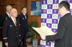 浦幌町消防団の木下第３分団長に消防庁長官表彰 2