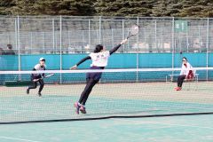 女子優勝の平崎結菜・横地花音組