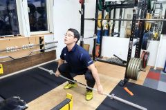 芽室町Ｐ・Ｂ・Ａジムで練習する伊藤直登