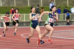 中学女子４００メートルリレー　１組