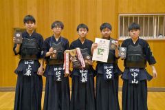 男子団体戦で優勝の音更一心会