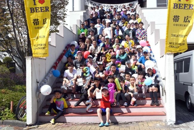 ７０人がスイムとランに奮闘　帯広の森アクアスロン大会