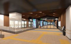 リニューアル後の駅出入り口イメージ。幅を２倍以上に拡張（ＪＲ北海道提供）