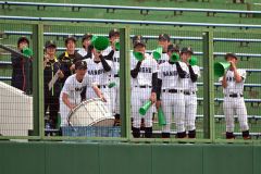 【準決勝・帯大谷―帯南商】チャンスで声援を送る帯南商の野球部員ら