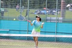 【女子団体戦決勝・帯大谷―帯三条】圧倒的な強さを見せて快勝した帯大谷の三崎心愛。個人戦も危なげなく単複を制した