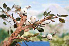 タウシュベツ橋に北の動植物、昭和の農村…柳月が大型工芸菓子を出品 あさひかわ菓子博 11