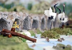 タウシュベツ橋に北の動植物、昭和の農村…柳月が大型工芸菓子を出品 あさひかわ菓子博 12