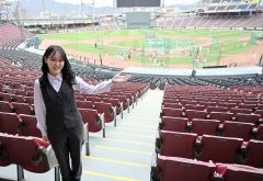 「カープは地域密着度が高く、地域に愛されている球団」と話す阿部さん