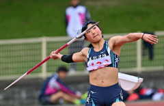 【女子やり投げ決勝】４０メートル５２で優勝した久田心美（幕別清陵）