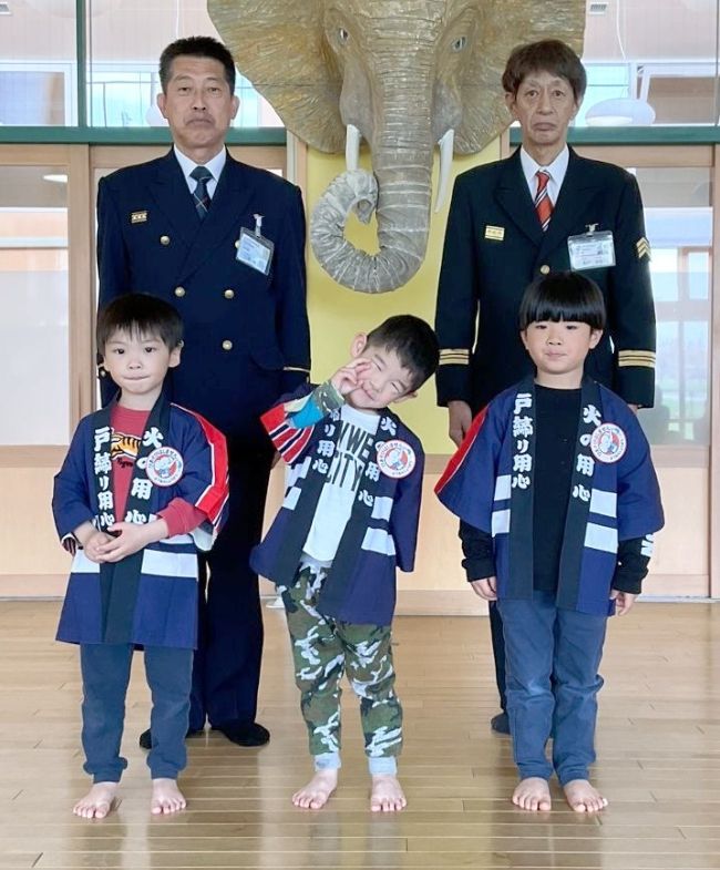 中札内消防署　幼年消防クラブの入団式