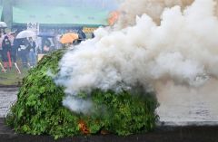 火渡りで無病息災願う　剣山麓　煩悩焼き尽くす　清水で火まつり 9