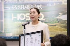 北海道スペースポート（ＨＯＳＰＯ）の整備に寄付した理由などを語る企業関係者ら