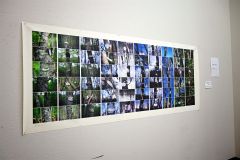 会員の池田緑さんによるインクジェットプリント作品「１９９９年から２００５年までのサホロでのこと」