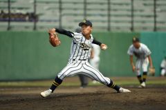 ２番手に登板した神谷春空（金野和彦撮影）