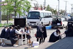 移動式足湯と講師招き授業　帯広大谷高校　ふく井ホテル協力で 5