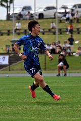 【第３節・北海道十勝スカイアース―ＡＳＣ北海道】前半２２分、岡田大介がゴールを決めて先制する